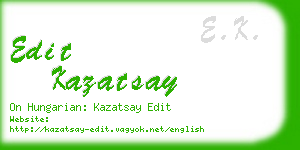 edit kazatsay business card